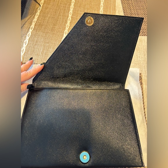 Yves Saint Laurent Black and Gold Clutch - Picture 3 of 9